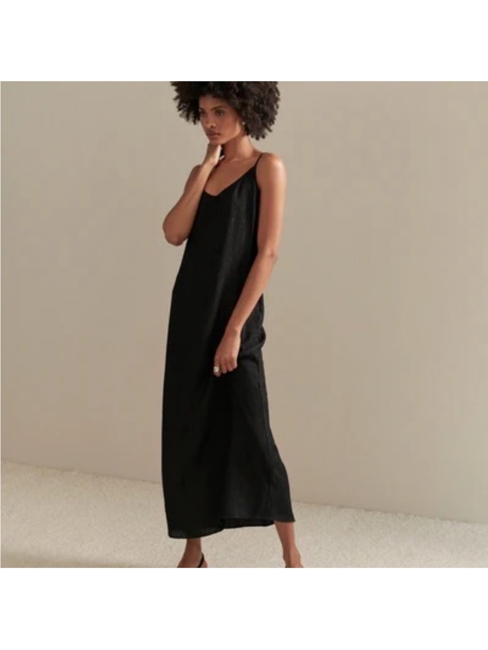 Jenni Kayne | Fete Slip Dress in Black - Picture 1 of 7